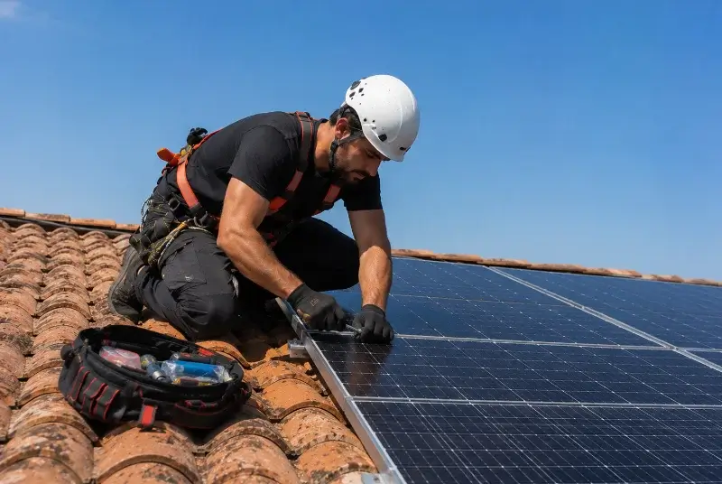 Maintenance et monitoring de panneaux solaires à Boussy